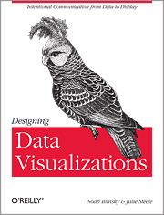 Cover of Designing Data Visualizations, written by Noah Iliinsky and Julie Steele, publshed by O'Reilly.