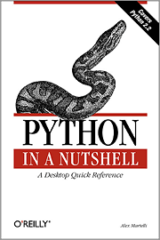 Book cover of Python in a Nutshell