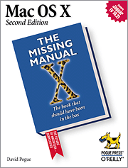 Book cover of Mac OS X: The Missing Manual