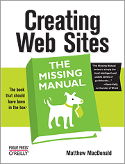 Book cover of Creating Web Sites: The Missing Manual