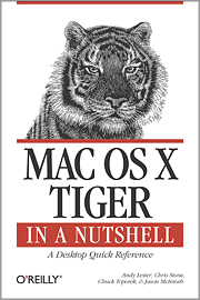 Book cover of Mac OS X Tiger in a Nutshell