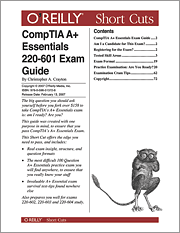 Book cover of CompTIA A+Essentials 220-601 Exam Guide