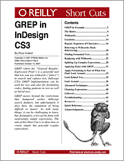 Book cover of GREP in InDesign CS3