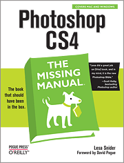 Book cover of Photoshop CS4: The Missing Manual