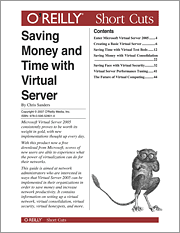 Book cover of Saving Money and Time with Virtual Server