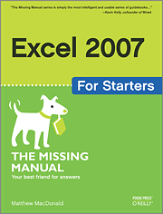 Book cover of Excel 2007 for Starters: The Missing Manual