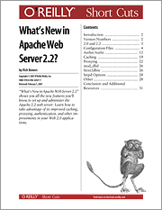 Book cover of What's New in Apache Web Server 2.2?