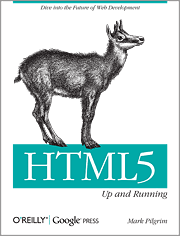 Cover of the book "HTML5: Up and Running"