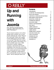 Book cover of Up and Running with Joomla