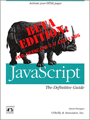 Book cover of JavaScript: The Definitive Guide, Beta Version