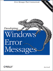 Book cover of Developing Windows Error Messages