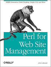 Book cover of Perl for Web Site Management