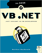 Book cover of Book of VB .NET