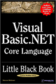 Book cover of Visual Basic .Net Core Language Little Black Book