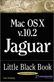 Book cover of Mac OS X Version 10.2 Jaguar Little Black Book