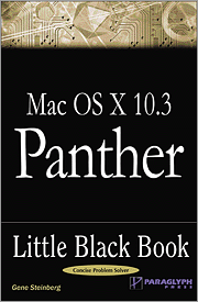 Book cover of Mac OSX.3 Panther Little Black Book