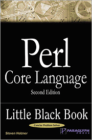 Book cover of Perl Core Language Little Black Book
