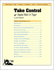 Book cover of Take Control of Apple Mail in Tiger