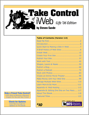 Book cover of Take Control of iWeb