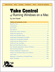 Book cover of Take Control of Running Windows on a Mac