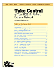 Book cover of Take Control of Your 802.11n AirPort Extreme Network