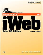 Book cover of Take Control of iWeb: iLife '08